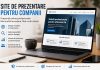 De ce orice companie are nevoie de un site de prezentare bine construit Laptop care afișează un site de prezentare profesional pentru o companie